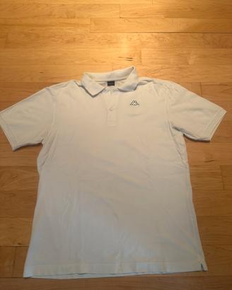 Polo Kappa uomo bianca manica corta con logo