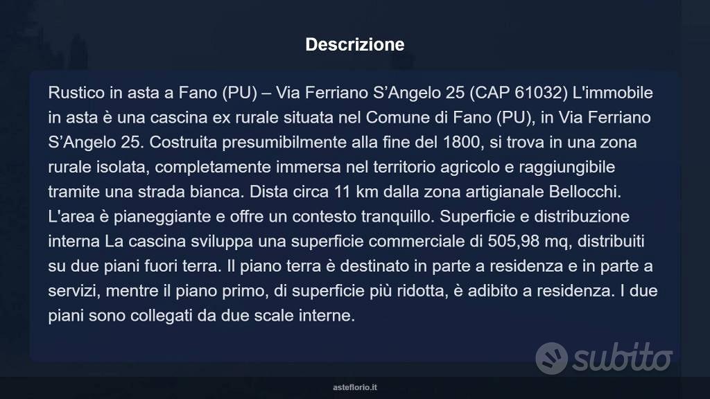 Immobile in asta di 505 m² con più di 5 locali a F - Vista 5