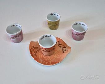 1 piattino e 4 bicchierini da caffè Thun