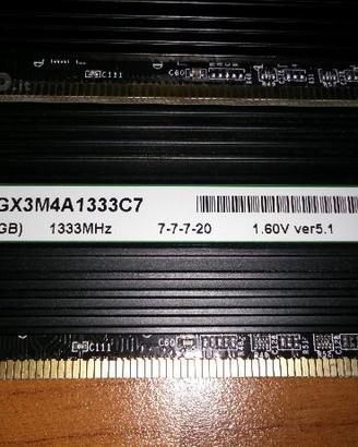 Ram corsair dominator 8gb 1333