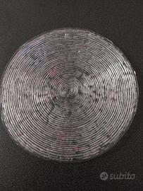 VASSOIO DI VETRO TONDO MARCA  IVV