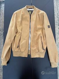 Giacca di pelle beige da uomo, XL, marca BELSTAFF