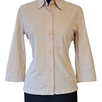 Camicia donna tg. L maniche a ¾ colore beige