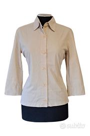 Camicia donna tg. L maniche a ¾ colore beige