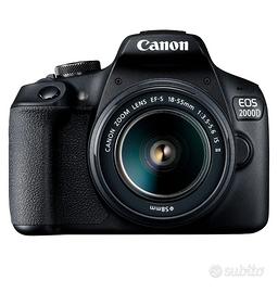 CANON EOS 2000D + obiettivo 18-55 IS nuova