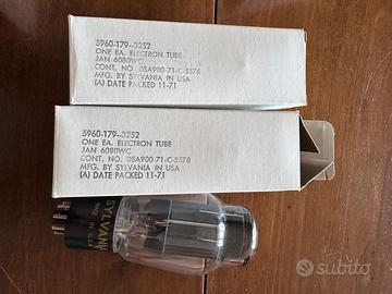 Coppia Valvole NOS Sylvania 6080 Jan