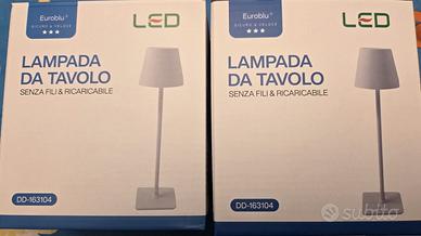 Coppia di Lampade da tavolo a LED senza fili