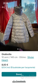 Giubbotto bambina 10 anni