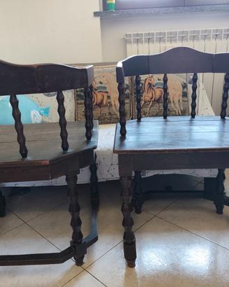 Coppia Poltrone Antiche "Captain's Chair" - Stile