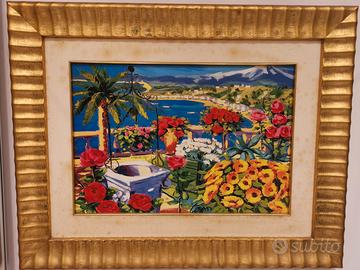 Quadro retouchè Giorgio Cesati 35x50 - Taormina