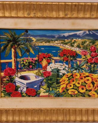 Quadro retouchè Giorgio Cesati 35x50 - Taormina