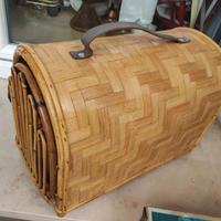 Trasportino in legno Rattan