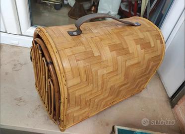 Trasportino in legno Rattan