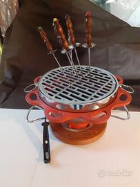 Braciere da tavolo con griglia per barbecue