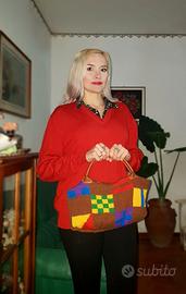 Borsa in maglia. Handmade. Fatto a mano..lana