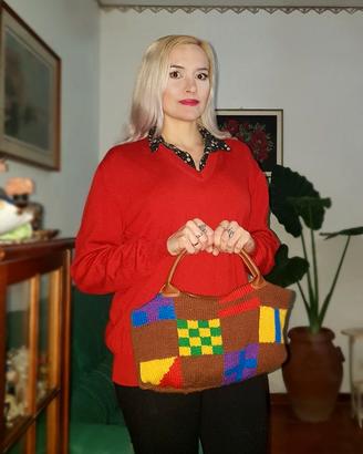Borsa in maglia. Handmade. Fatto a mano..lana