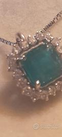 pendente  con smeraldo 