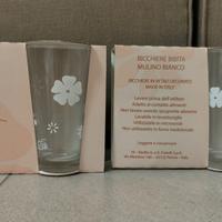 Bicchiere bibita in vetro decorato Mulino Bianco