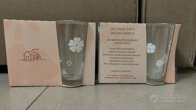 Bicchiere bibita in vetro decorato Mulino Bianco