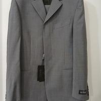 Abito Uomo Carlo Pignatelli Grigio 100% Lana Vergi