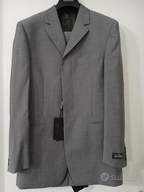 Abito Uomo Carlo Pignatelli Grigio 100% Lana Vergi