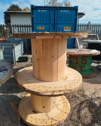 bobina in legno tavolino 