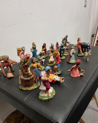 Lotto22 Statuine Presepe Vintage Cartapesta -  Re