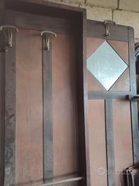 attaccapanni appendiabiti anni 30 in noce