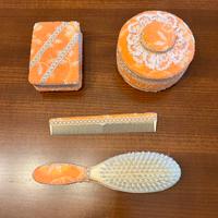 Spazzola pettine scatole bagno vintage