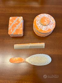 Spazzola pettine scatole bagno vintage
