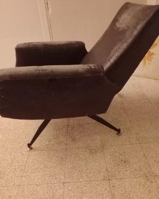 poltrona reclinabile anni 60 