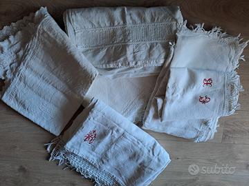 Artigianato trentino fine 800 - lenzuola ricamate