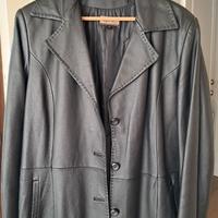 cappotto in pelle morbida imbottito 