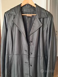 cappotto in pelle morbida imbottito 