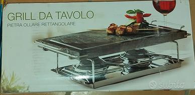 Grill da tavola - Pietra ollare rettangolare