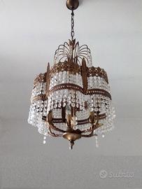 Lampadario vintage in cristallo