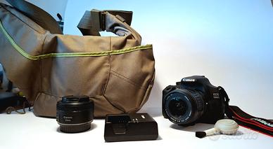Fotocamera Canon EOS 1200D + 2 obiettivi + kit 