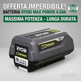 Batteria originale Ryobi 36V 4.0 ah RY36B40B led
