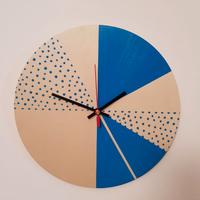 Orologio home made in legno blu