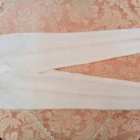 Pantaloni Pt01 sigaretta donna broccato bianco