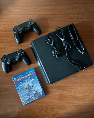 PlayStation 4 slim + 2 controller + Horizon