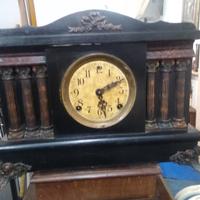 orologio antico da tavolo in legno ebano