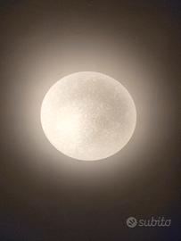 Plafoniera in vetro grigio chiaro maculato 