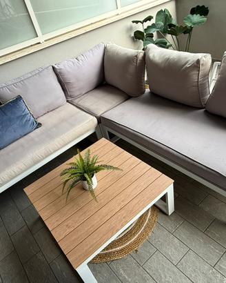 DIVANO DA ESTERNO + TAVOLINO + dondolo e sdraio