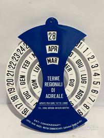 Calendario perpetuo vintage anni 70 pubblicitario