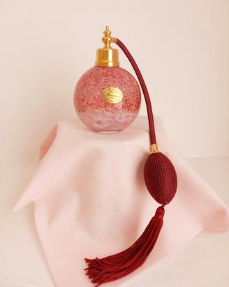 Flacone profumo Murano rosa vintage