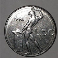 50 lire piccola del 1992 1993 1994