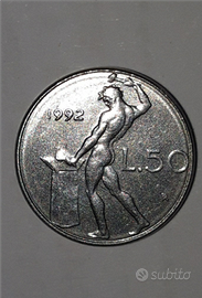 50 lire piccola del 1992 1993 1994