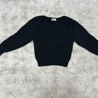Cardigan corto Tezenis nero S 100% cotone