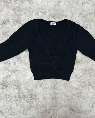 Cardigan corto Tezenis nero S 100% cotone